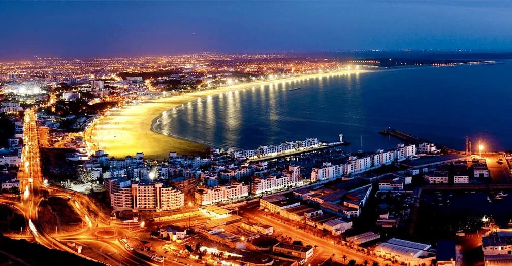 Agadir city at night